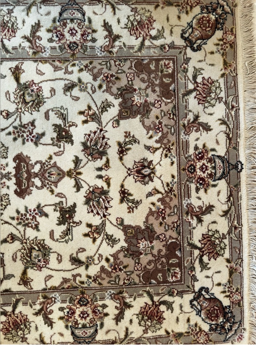 Persian Tabriz Sino Rug – Hand-Knotted Traditional Oriental Area Rug 3.1 x 5.0 ft