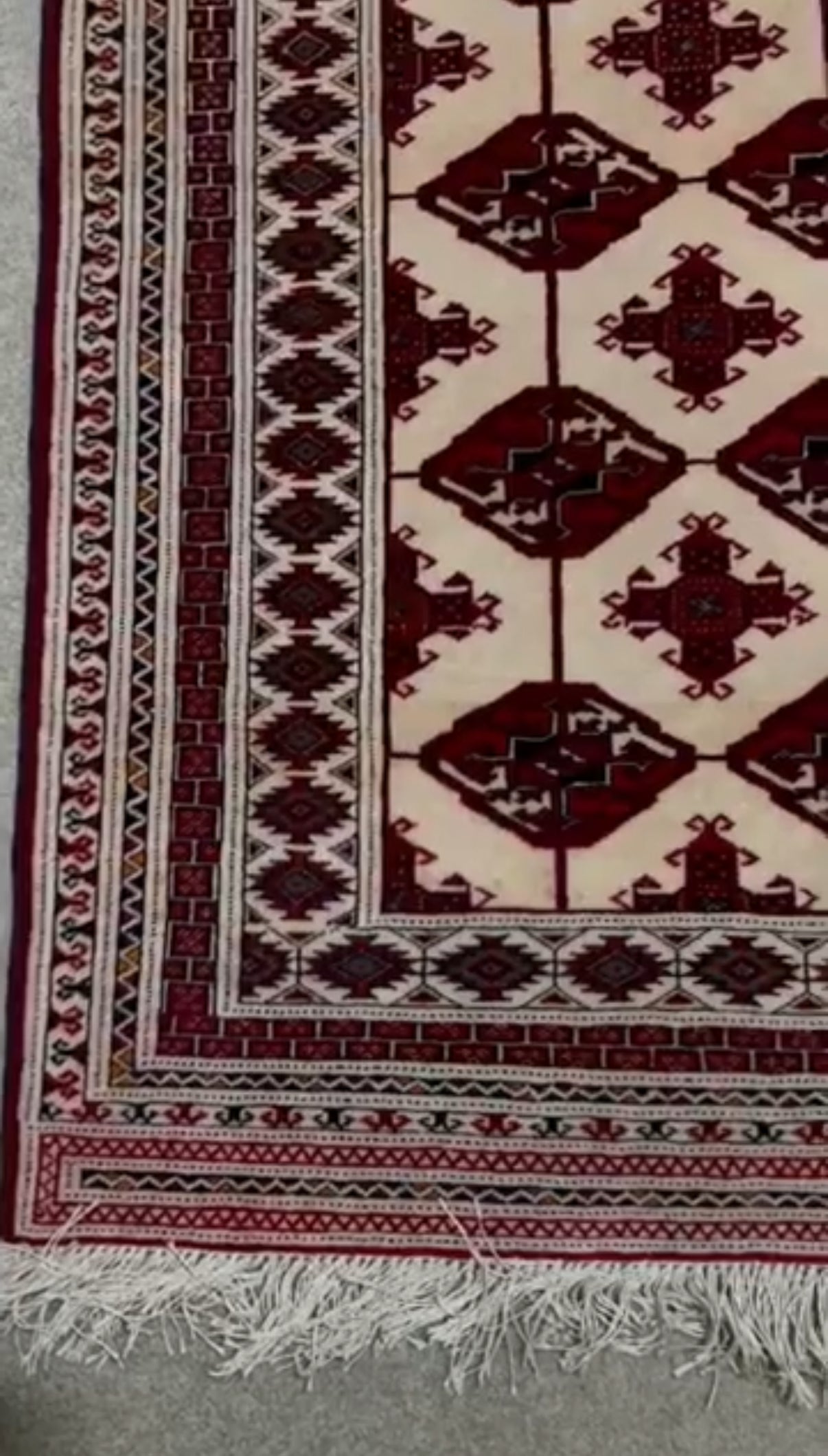 Persian Torkaman Rug No. 43 – Hand-Knotted Wool & Silk Traditional Oriental Area Rug 4.9 x 3.3 ft
