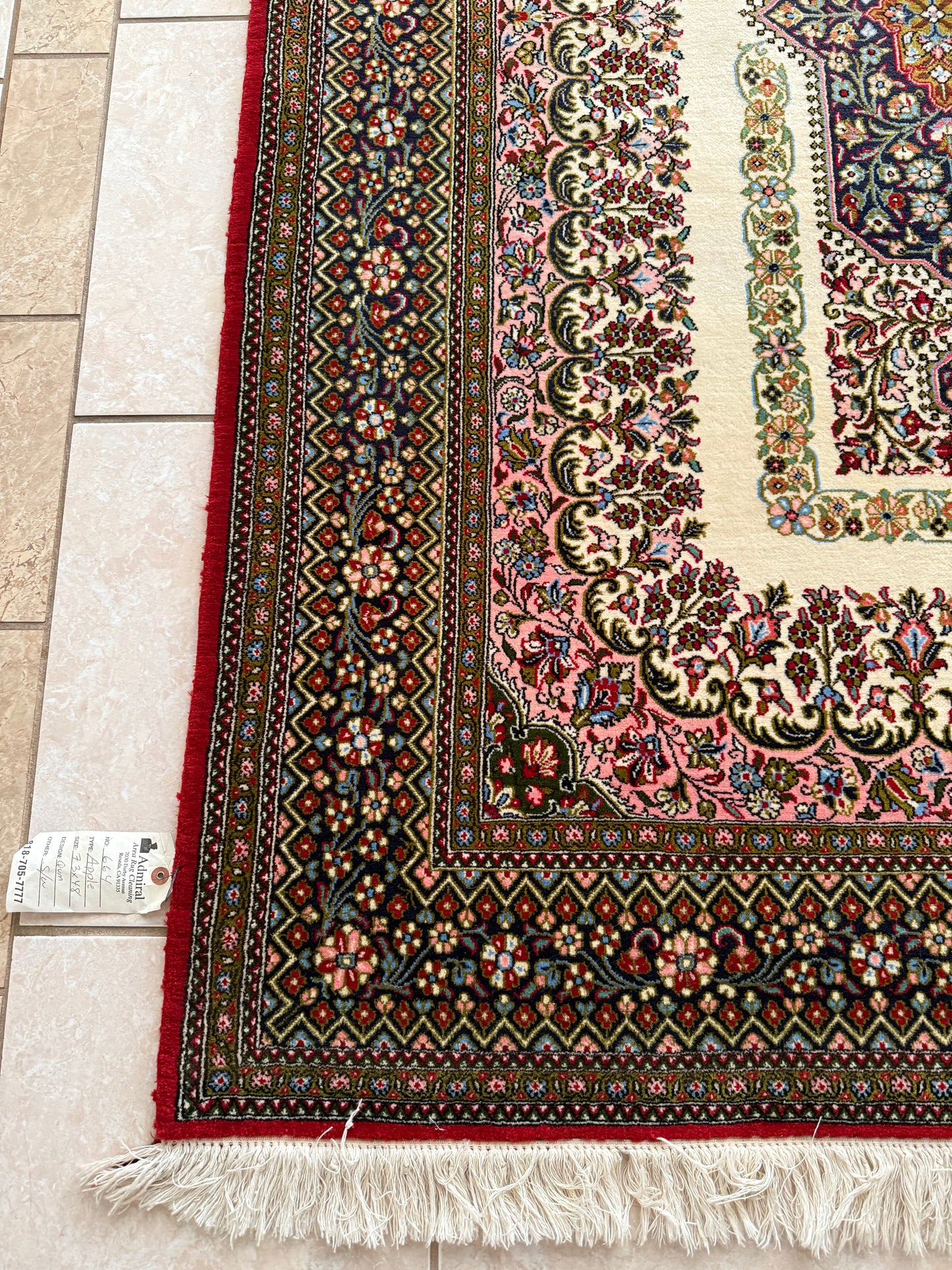 Antique Persian Hand Knotted Wool Rug 7.3x4.8, Vintage Area Rug, Traditional Oriental Style Carpet, Handmade Wool Rug, One of a Kind
