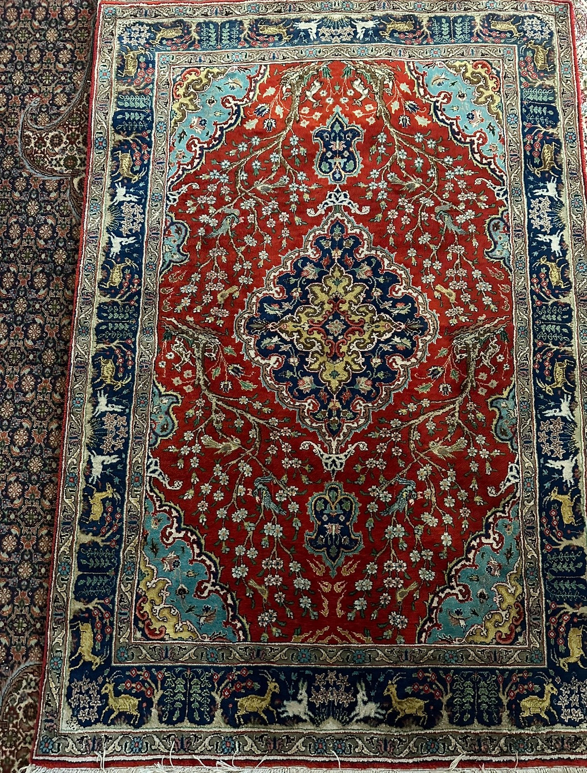 Persian Tabriz 100% Silk Rug – Hand-Knotted Luxury Oriental Area Rug 4.10 x 3.3 ft