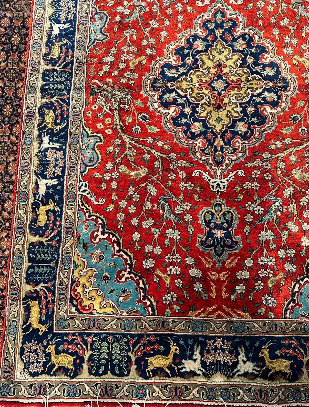 Persian Tabriz 100% Silk Rug – Hand-Knotted Luxury Oriental Area Rug 4.10 x 3.3 ft