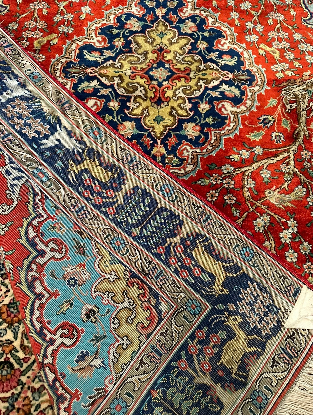 Persian Tabriz 100% Silk Rug – Hand-Knotted Luxury Oriental Area Rug 4.10 x 3.3 ft