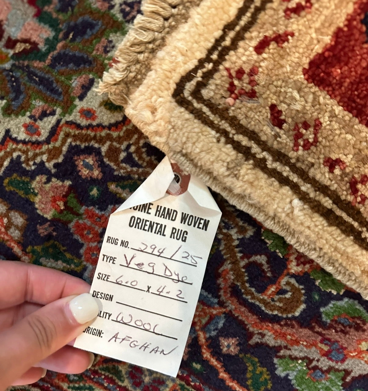 Hand-Knotted Wool Floral Medallion Rug – Traditional Red & Ivory Oriental Area Rug | Afghan Vegetable Dyed Carpet