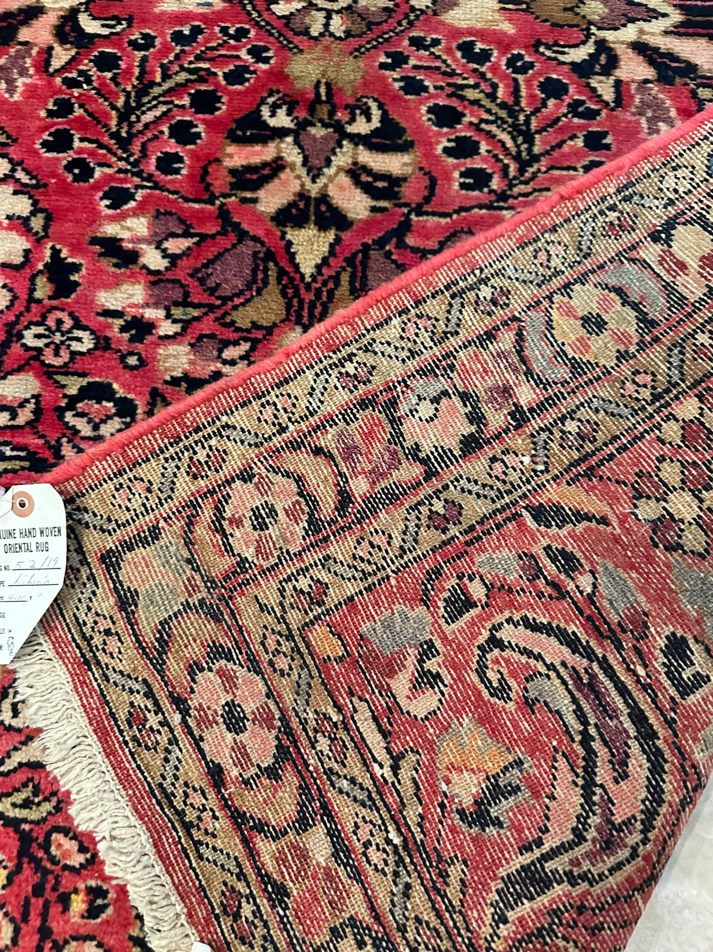 Authentic Lilian Persian Rug – 4.10’ x 3.7’ Hand-Knotted 100% Wool Rug