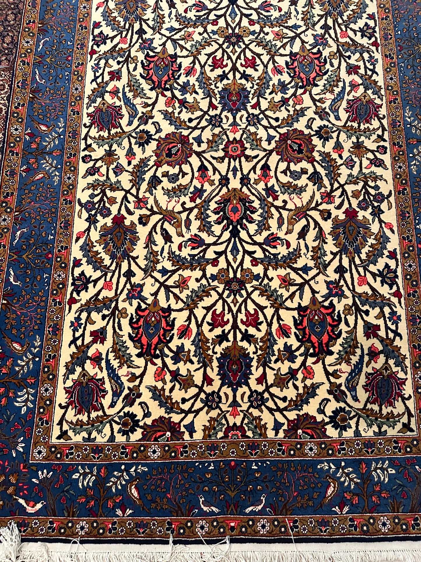 Persian Ghom Rug No. 285 – Hand-Knotted Wool & Cotton Traditional Oriental Area Rug 7.0 x 4.7 ft